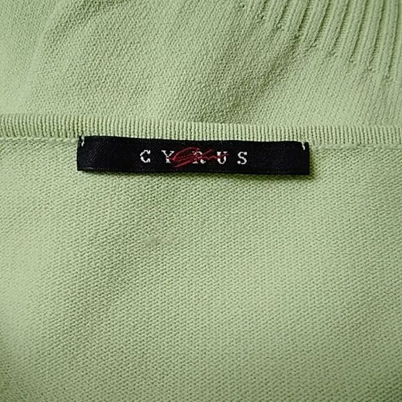 CYRUS GREEN RIBBED WOMEN BLOUSE SIZE S - Picture 6 of 9